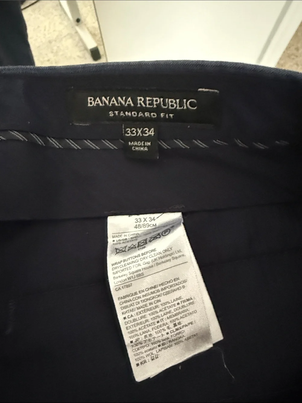 Banana Republic Men’s Navy Blue Dress Pants